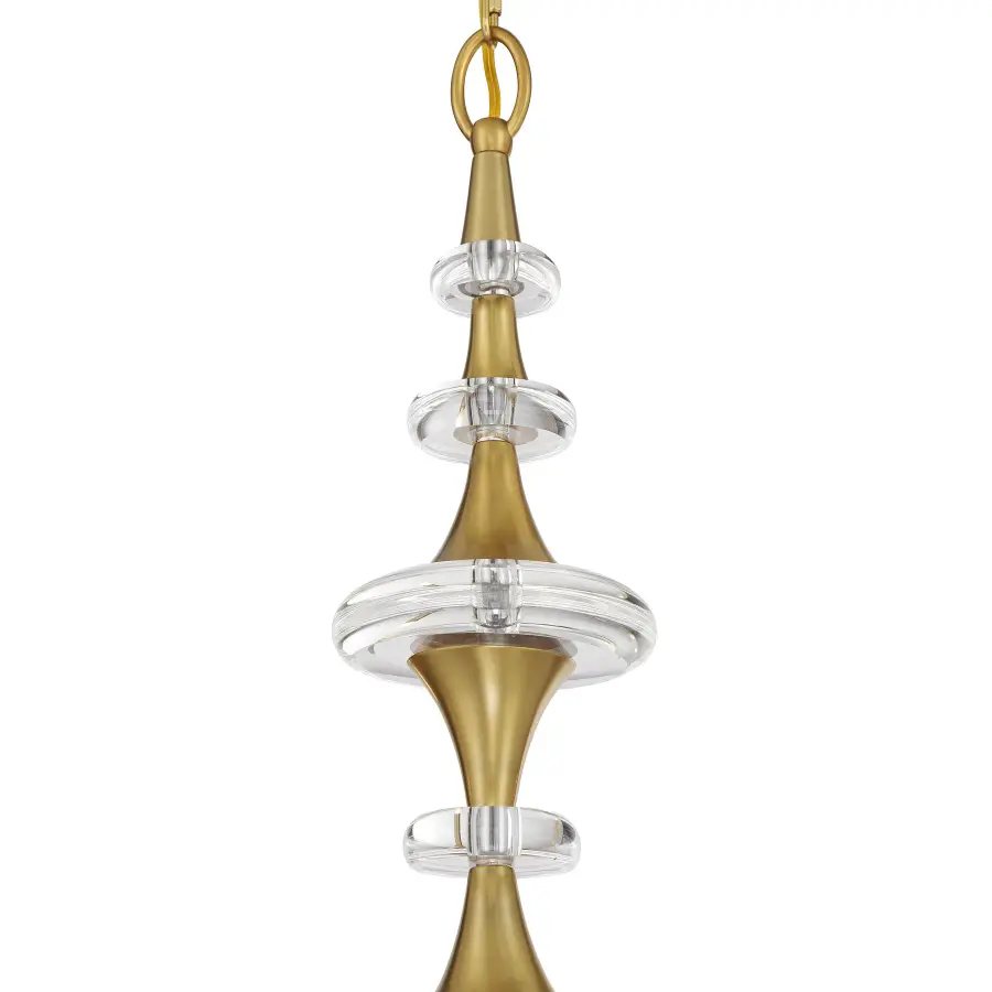 Champlain 8-Light Chandelier in Warm Brass - Image 6