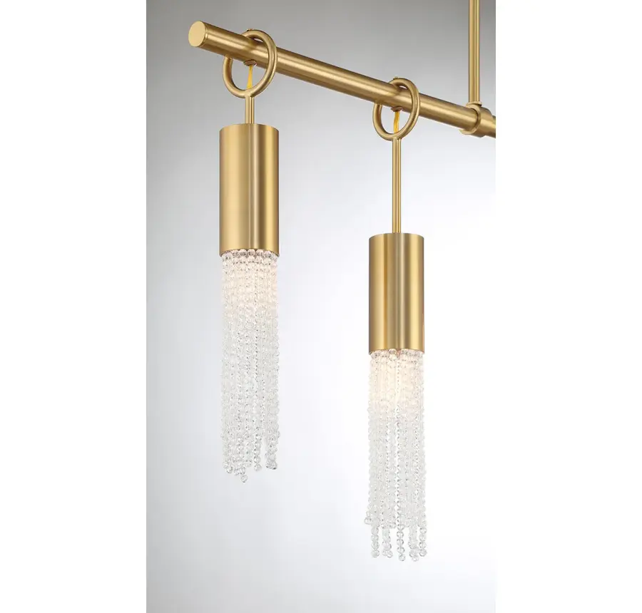 Chelsea 5-Light Linear Chandelier in Warm Brass - Image 6