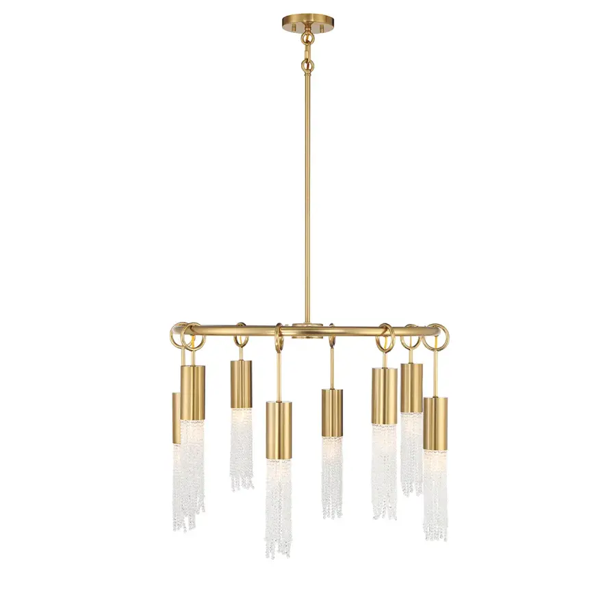 Chelsea 8-Light Chandelier in Warm Brass - Image 1