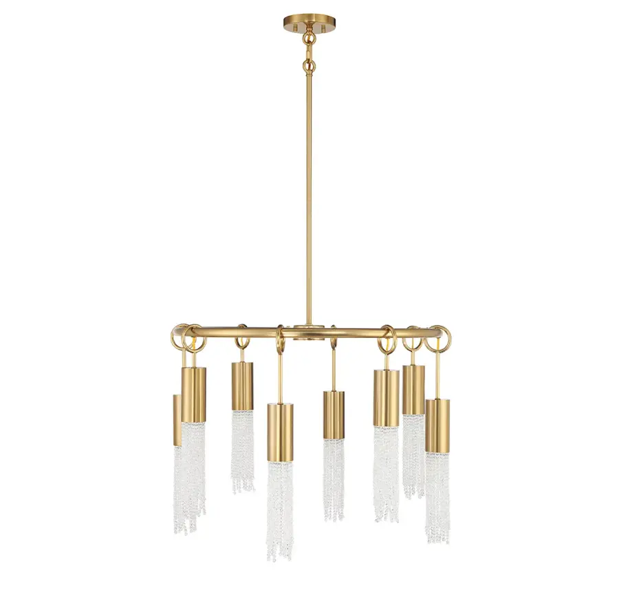 Chelsea 8-Light Chandelier in Warm Brass - Image 2