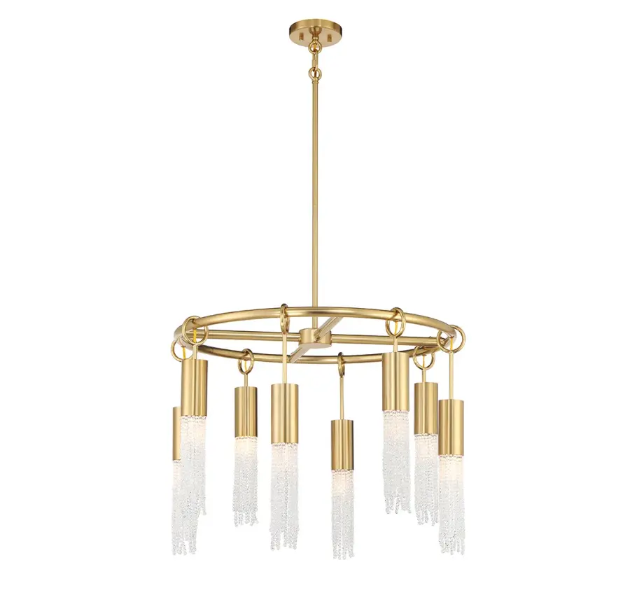 Chelsea 8-Light Chandelier in Warm Brass - Image 3