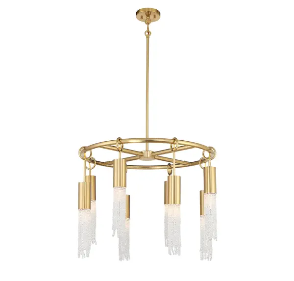 Chelsea 8-Light Chandelier in Warm Brass - Image 5