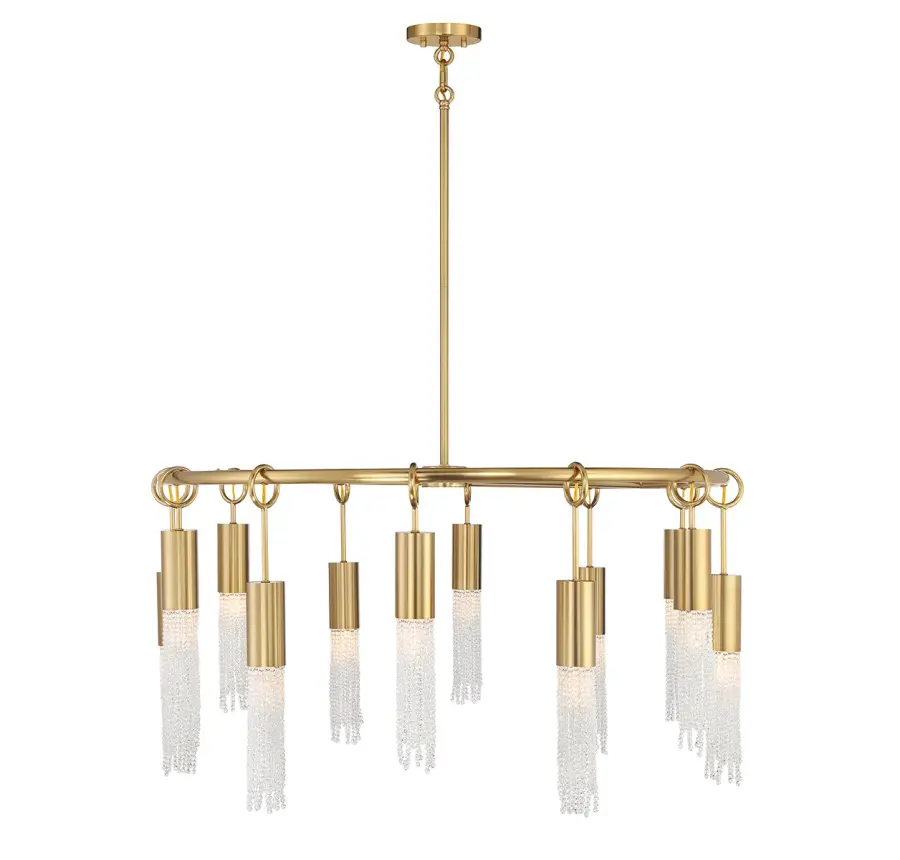Chelsea 12-Light Chandelier in Warm Brass - Image 1