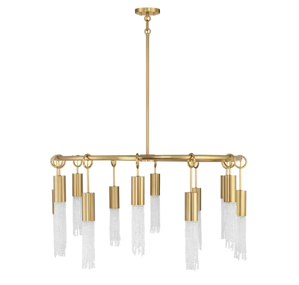 Chelsea 12-Light Chandelier in Warm Brass - alternate view