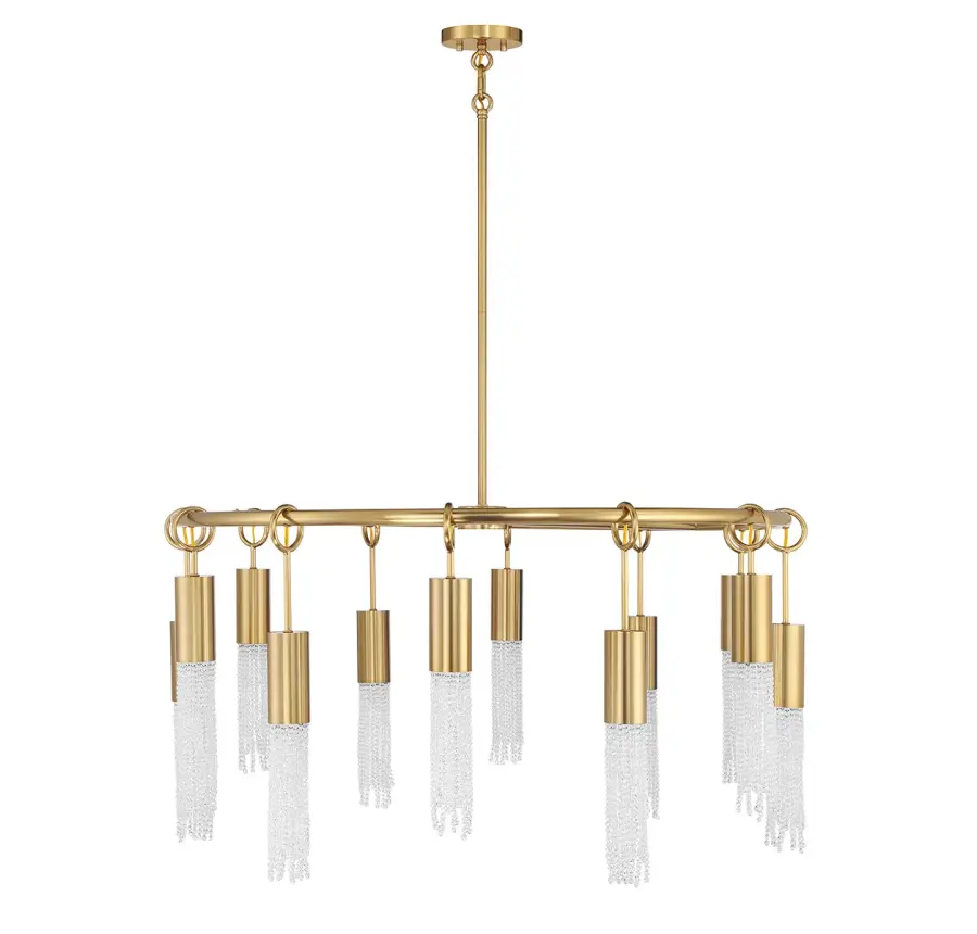 Chelsea 12-Light Chandelier in Warm Brass - Image 2