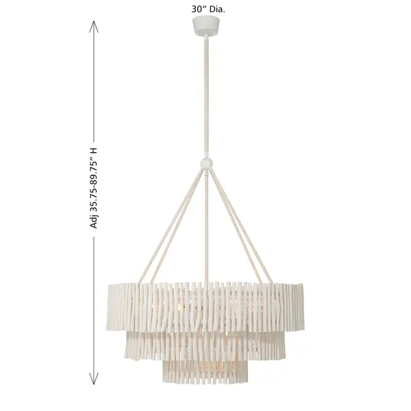 Phong 9-Light Chandelier in Blanco - Image 8
