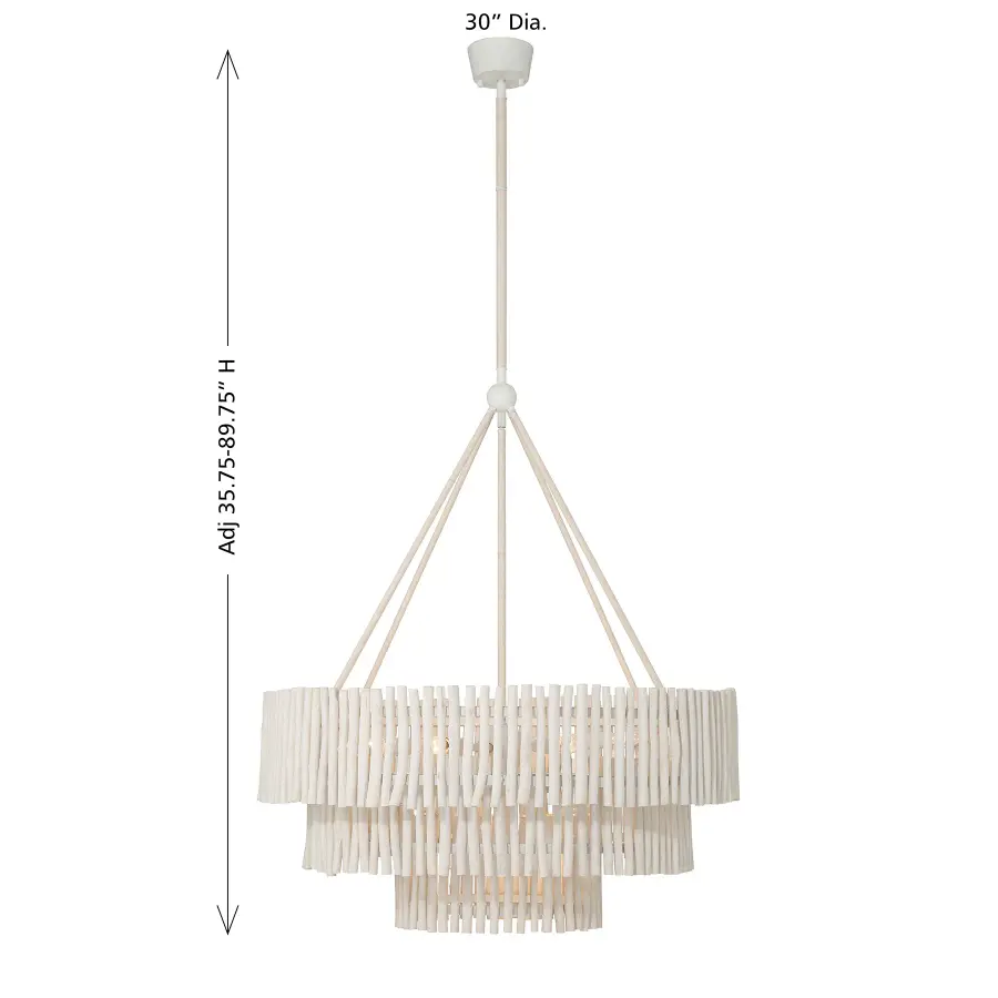 Phong 9-Light Chandelier in Blanco - Image 8