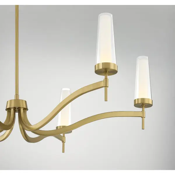 Butler 6-Light LED Chandelier in Warm Brass - Image 7