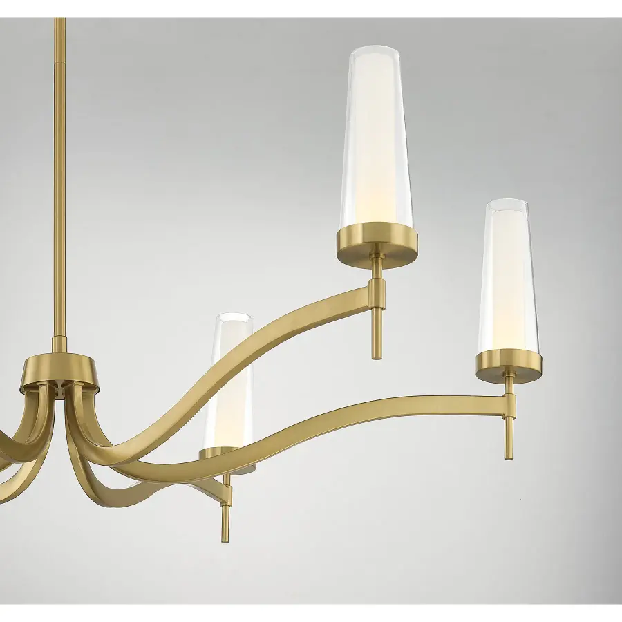 Butler 6-Light LED Chandelier in Warm Brass - Image 7
