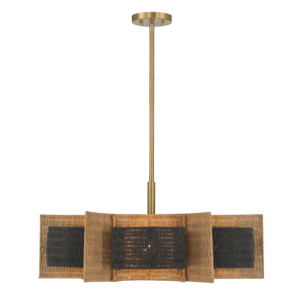 Espacio 6-Light Chandelier in Warm Brass by Breegan Jane - Image 1