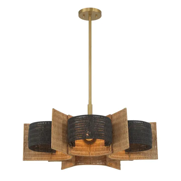 Espacio 6-Light Chandelier in Warm Brass by Breegan Jane - Image 3