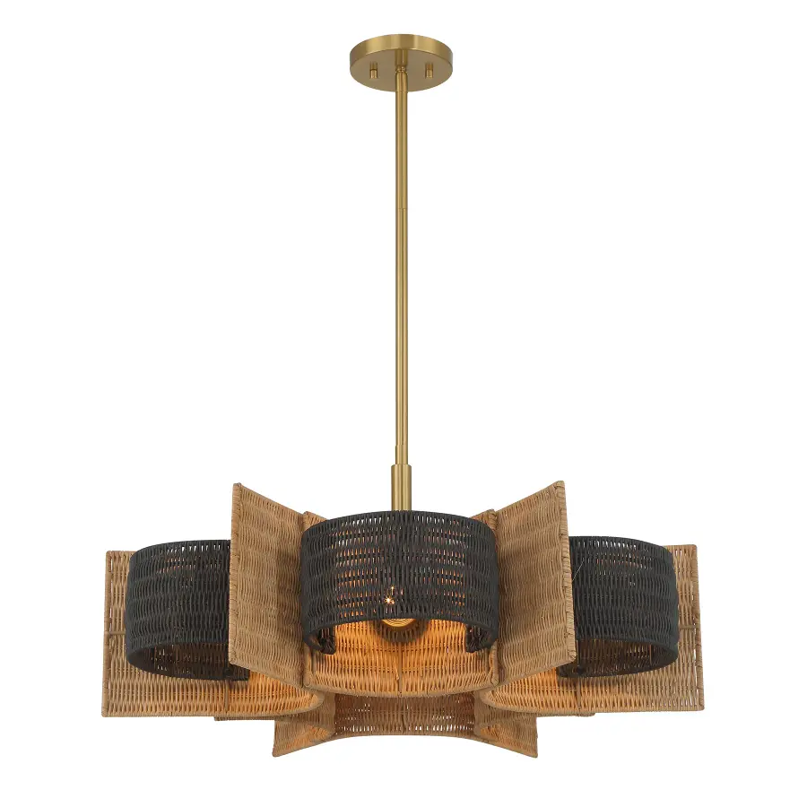 Espacio 6-Light Chandelier in Warm Brass by Breegan Jane - Image 3