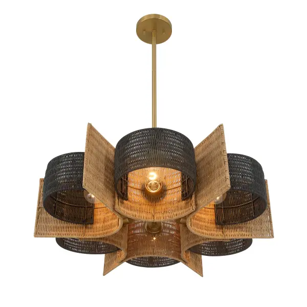 Espacio 6-Light Chandelier in Warm Brass by Breegan Jane - Image 4