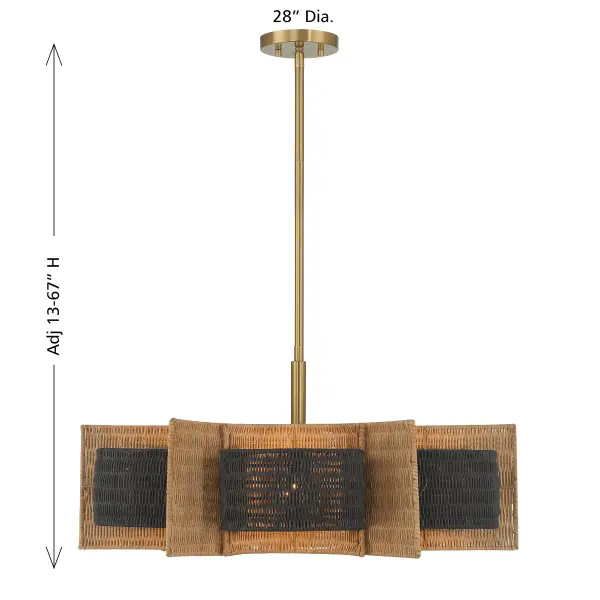 Espacio 6-Light Chandelier in Warm Brass by Breegan Jane - Image 8