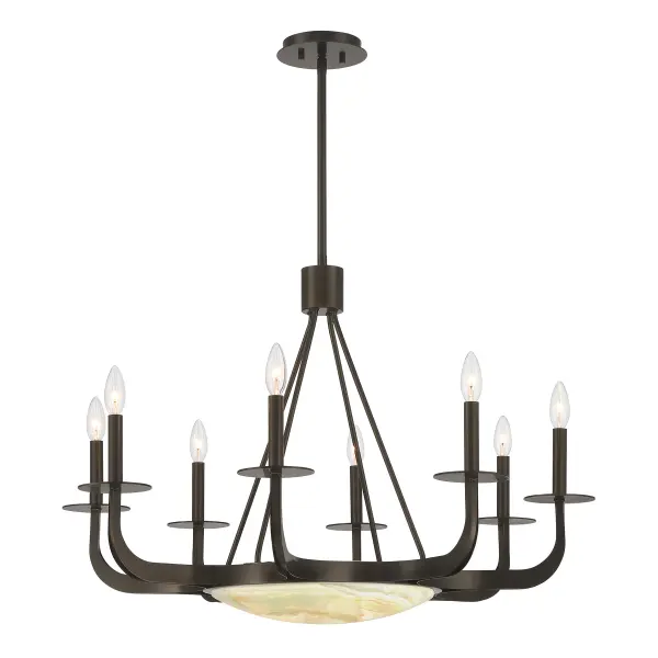 Salford 9-Light Chandelier in Mediterranean Bronze by Dann Foley - Image 5