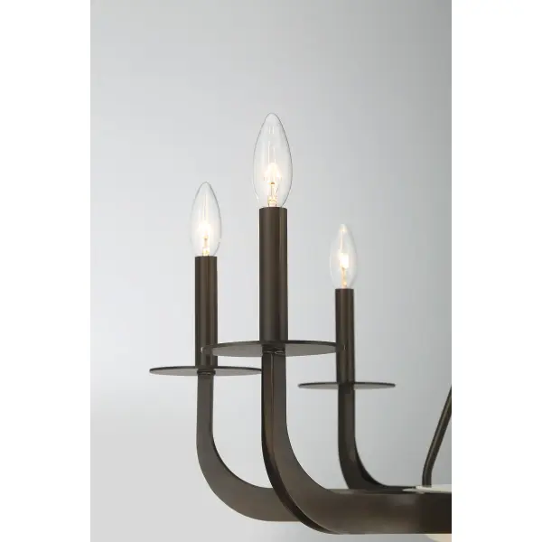 Salford 9-Light Chandelier in Mediterranean Bronze by Dann Foley - Image 7
