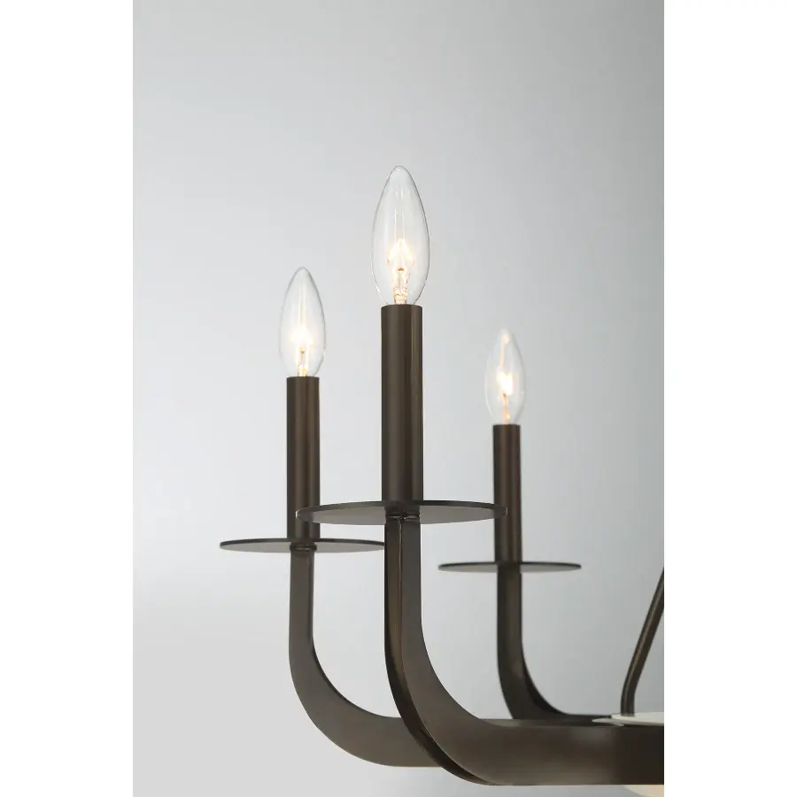 Salford 9-Light Chandelier in Mediterranean Bronze by Dann Foley - Image 7