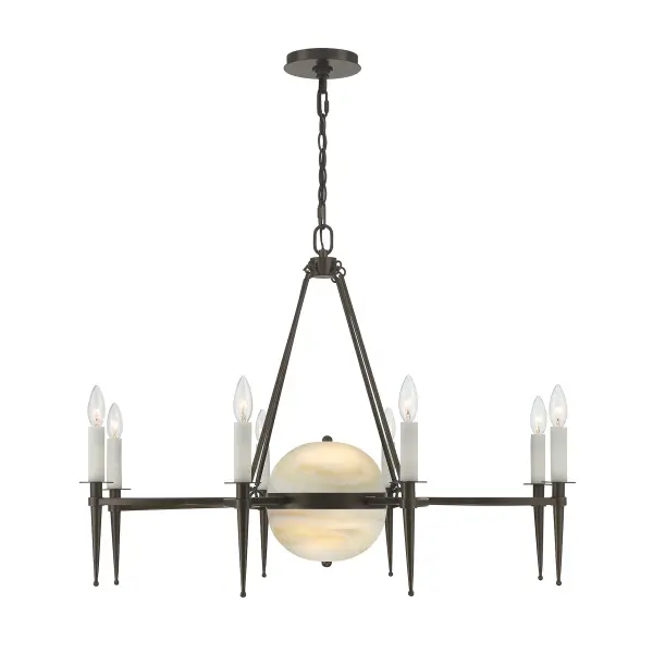 Sanger 10-Light Chandelier in Mediterranean Bronze by Dann Foley - Image 1