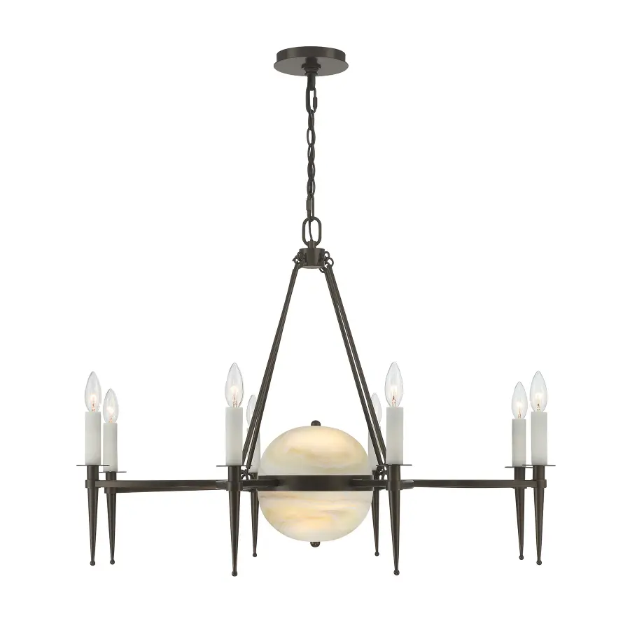 Sanger 10-Light Chandelier in Mediterranean Bronze by Dann Foley - Image 1