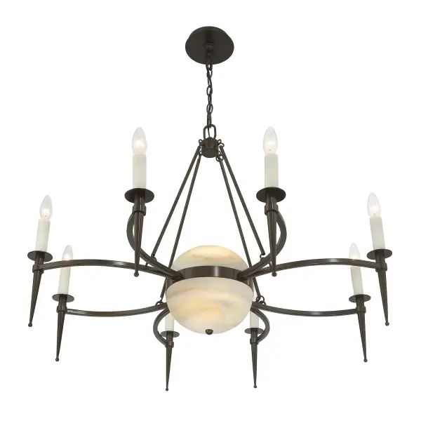 Sanger 10-Light Chandelier in Mediterranean Bronze by Dann Foley - Image 4