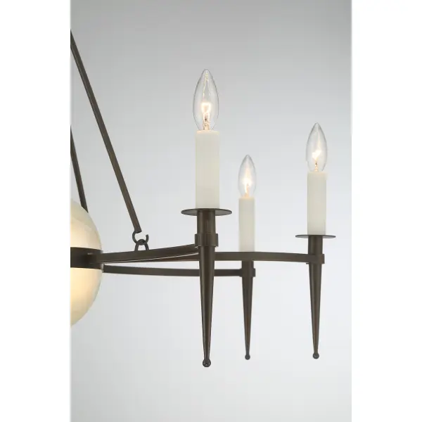 Sanger 10-Light Chandelier in Mediterranean Bronze by Dann Foley - Image 7