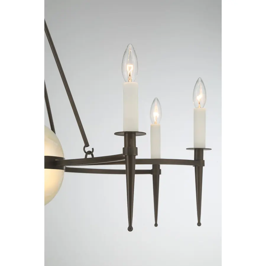 Sanger 10-Light Chandelier in Mediterranean Bronze by Dann Foley - Image 7
