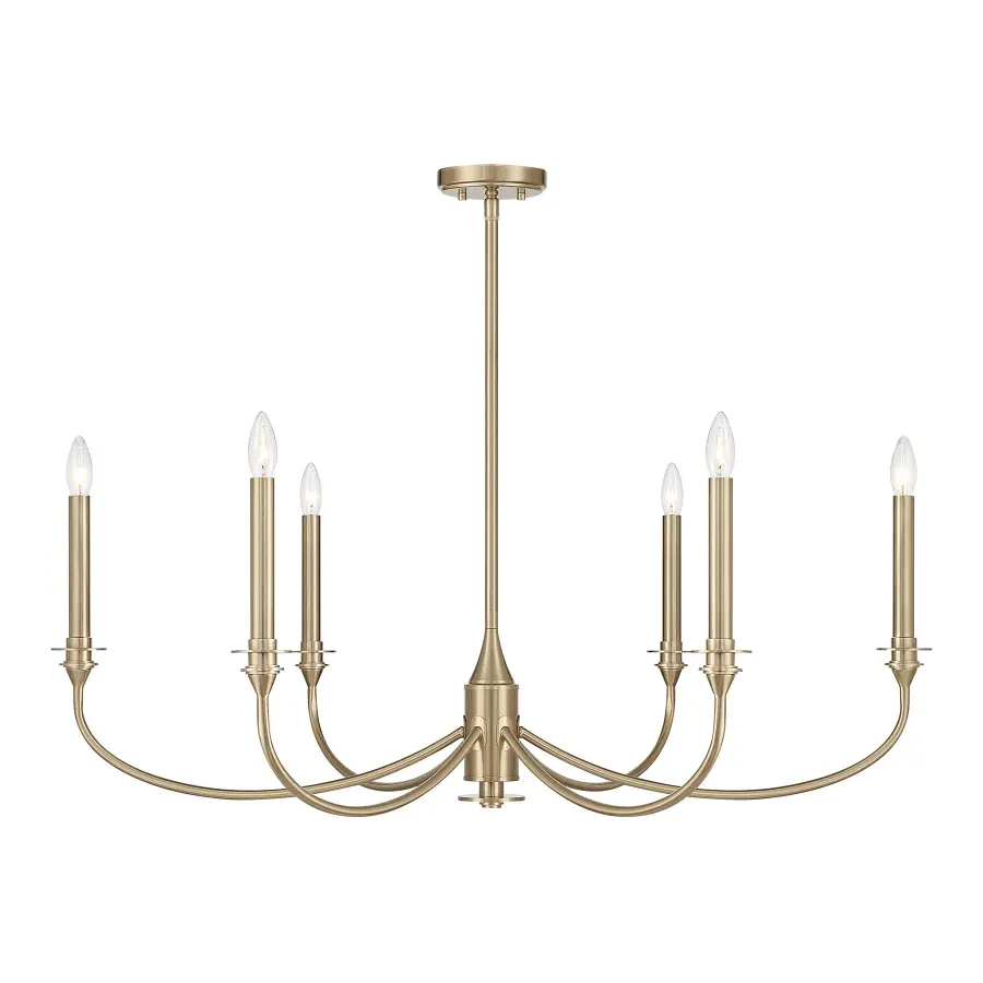 Coventry 6-Light Chandelier in Noble Brass - Image 1