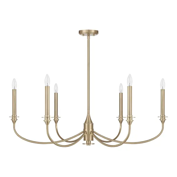 Coventry 6-Light Chandelier in Noble Brass - Image 2