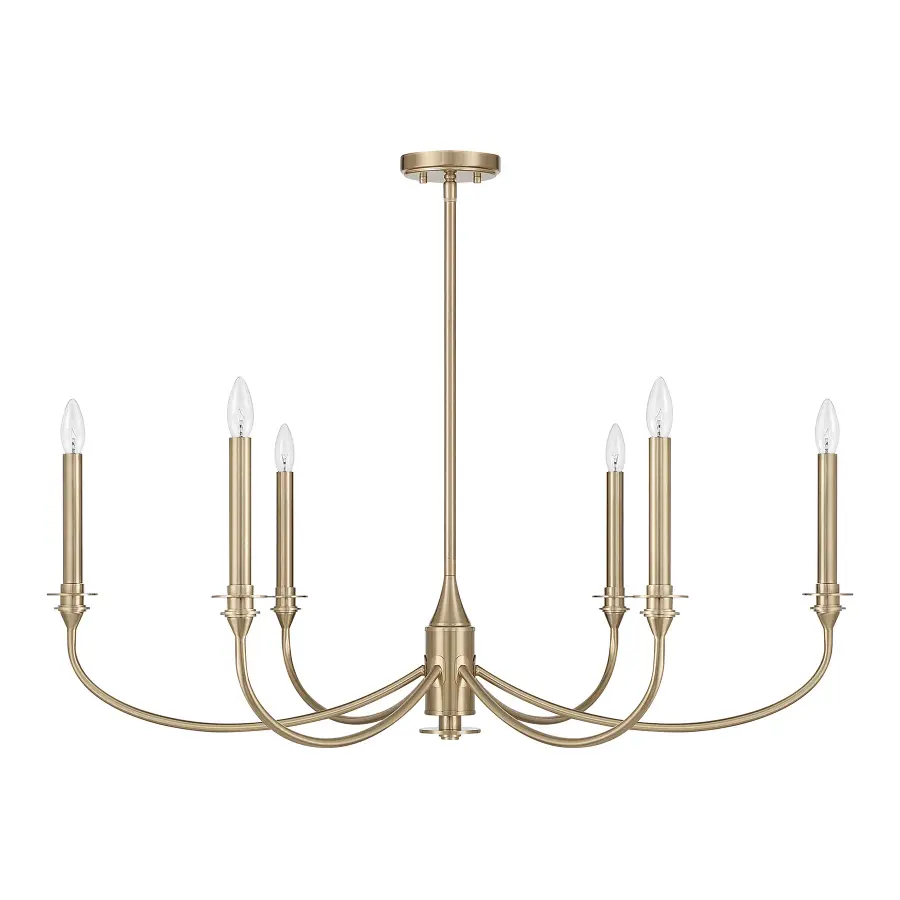 Coventry 6-Light Chandelier in Noble Brass - Image 2