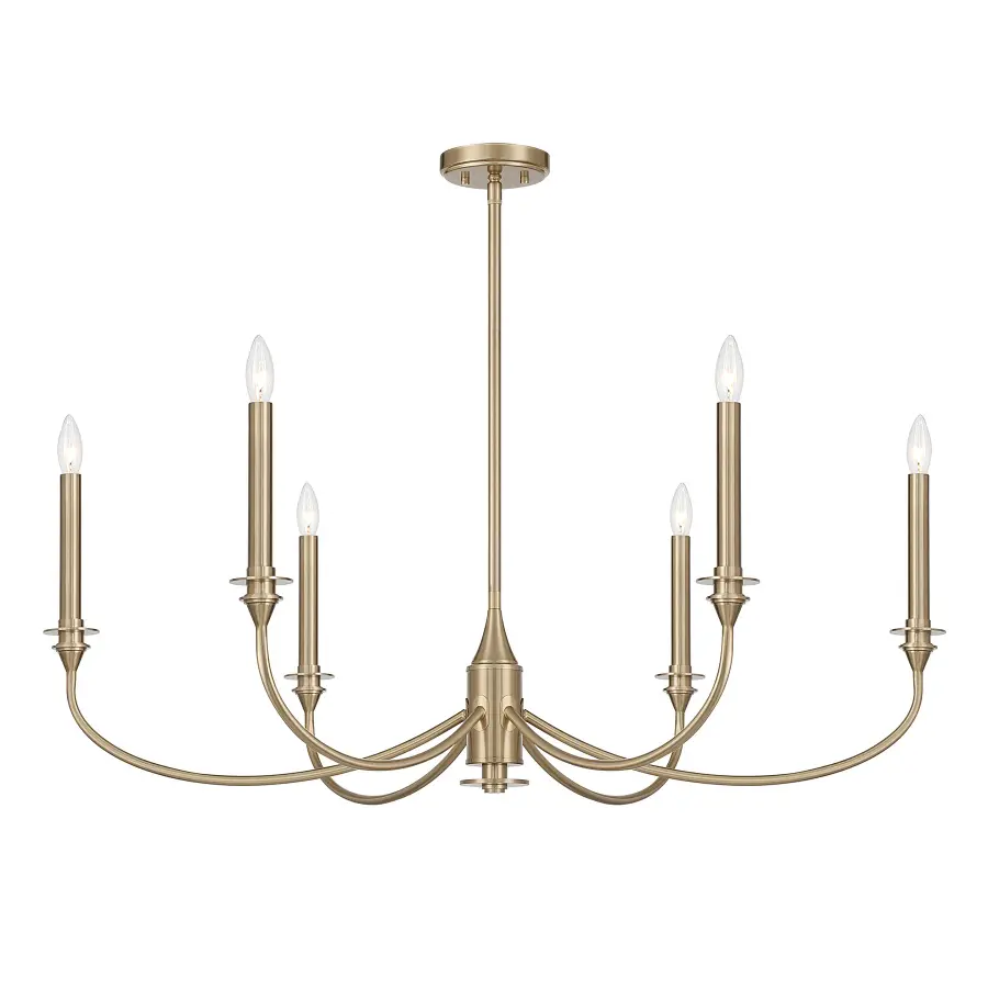 Coventry 6-Light Chandelier in Noble Brass - Image 3