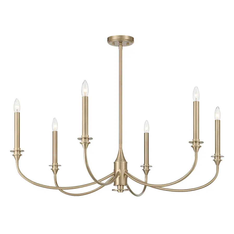 Coventry 6-Light Chandelier in Noble Brass - Image 5