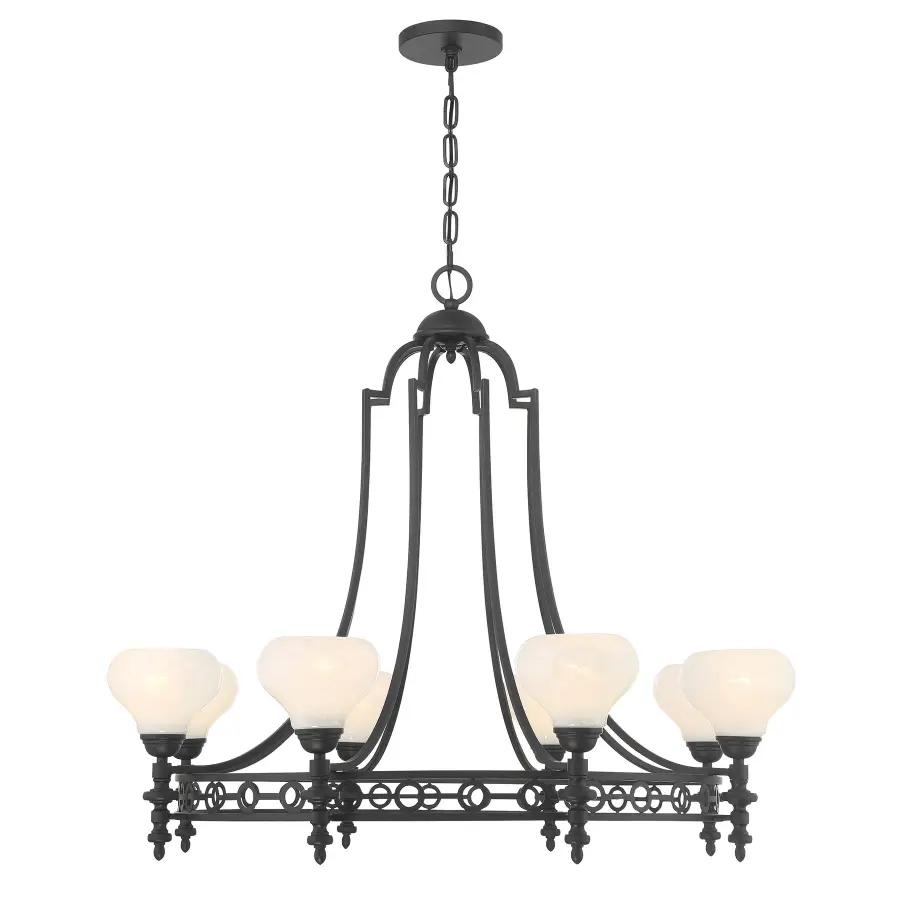 Allston 8-Light Chandelier in Matte Black - Image 1