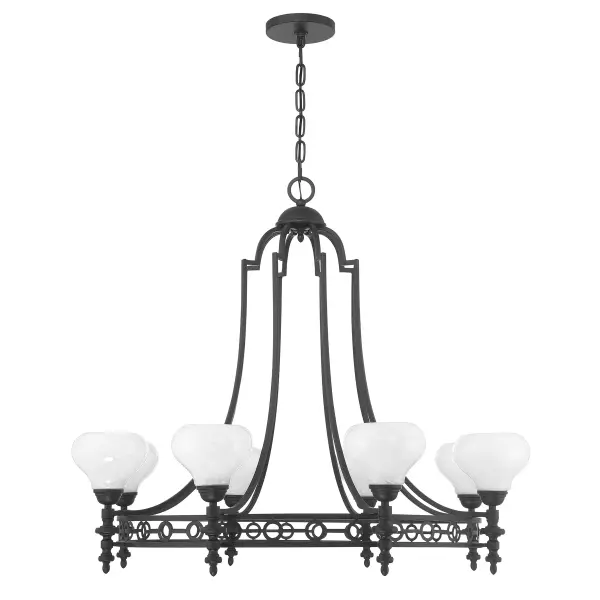 Allston 8-Light Chandelier in Matte Black - alternate view