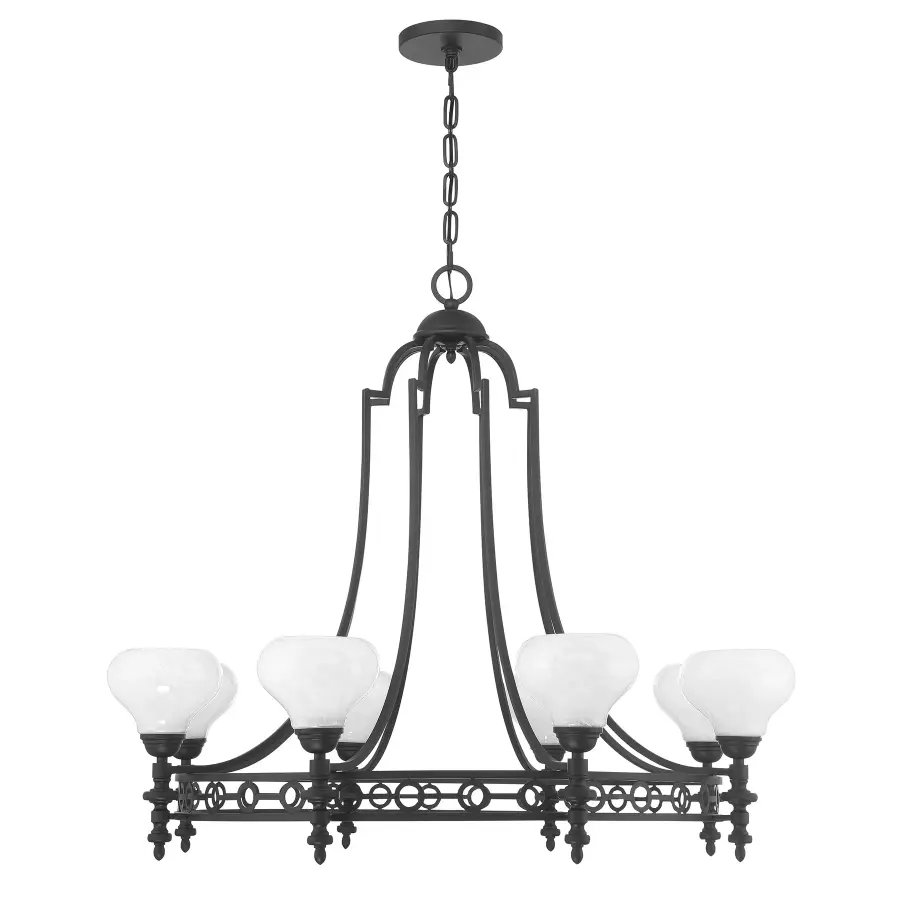 Allston 8-Light Chandelier in Matte Black - Image 2