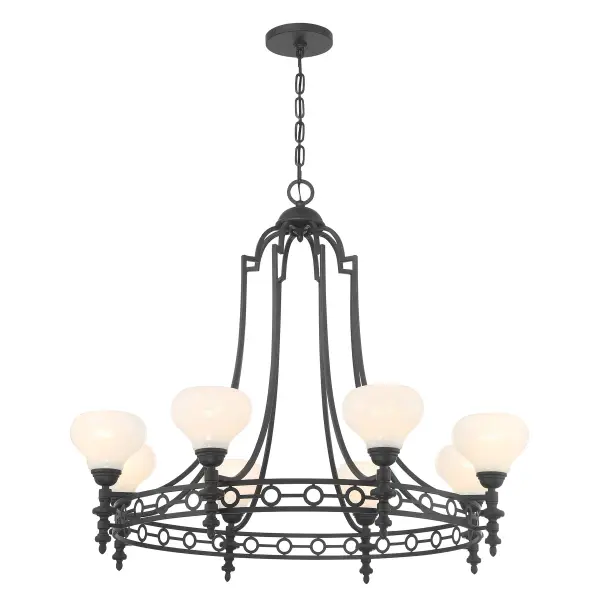 Allston 8-Light Chandelier in Matte Black - Image 3