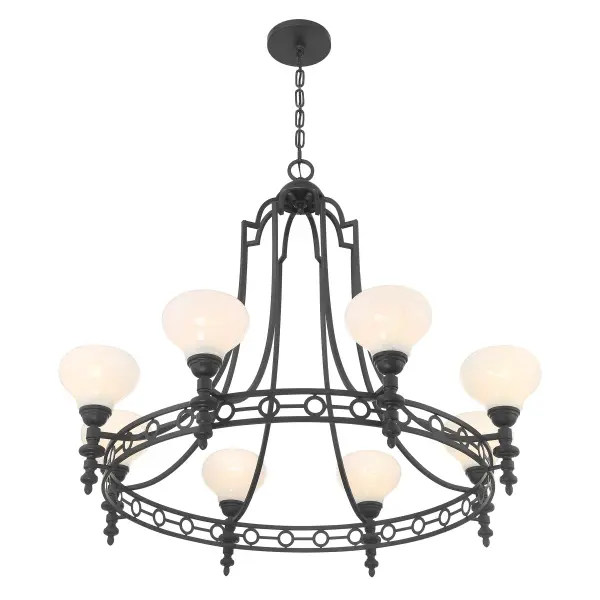 Allston 8-Light Chandelier in Matte Black - Image 4