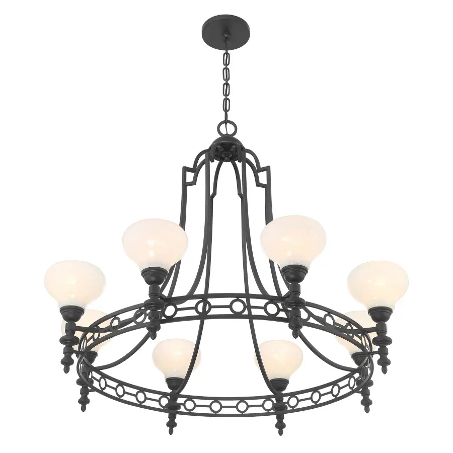 Allston 8-Light Chandelier in Matte Black - Image 4