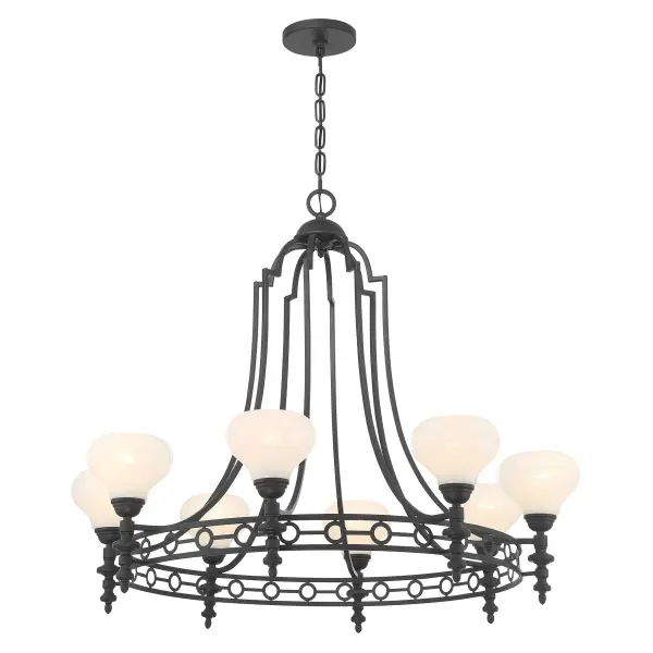 Allston 8-Light Chandelier in Matte Black - Image 5