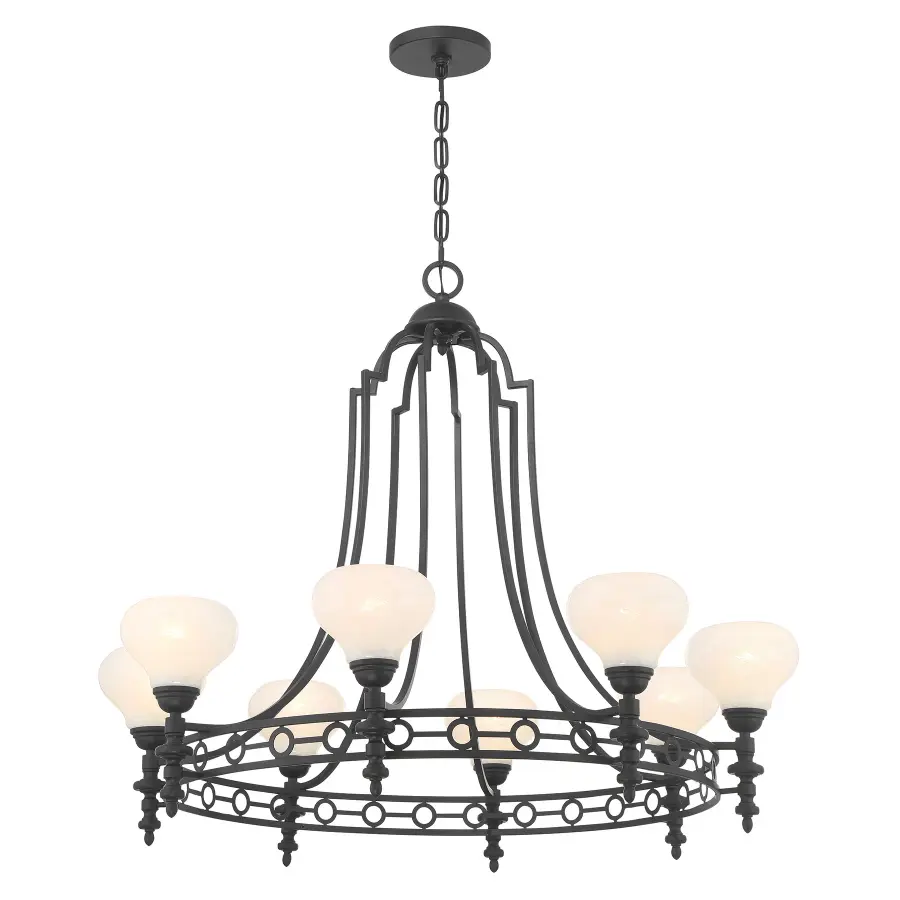 Allston 8-Light Chandelier in Matte Black - Image 5