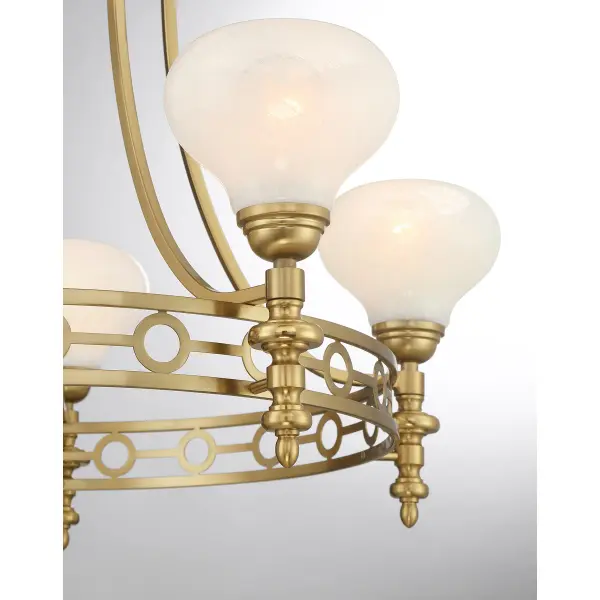 Allston Five Light Chandelier in Warm Brass - Image 6