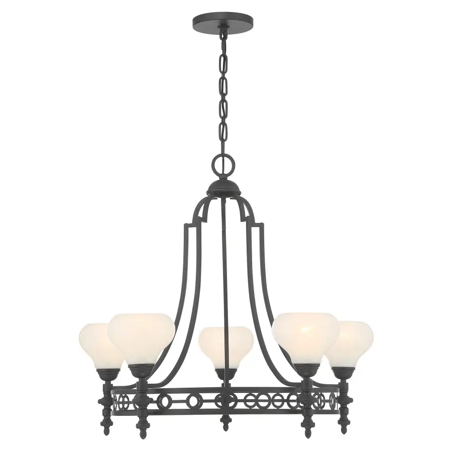Allston 5-Light Chandelier in Matte Black - Image 1