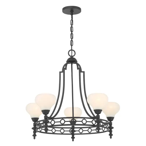 Allston 5-Light Chandelier in Matte Black - Image 3
