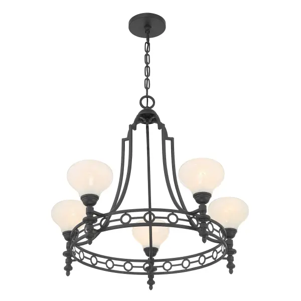 Allston 5-Light Chandelier in Matte Black - Image 4