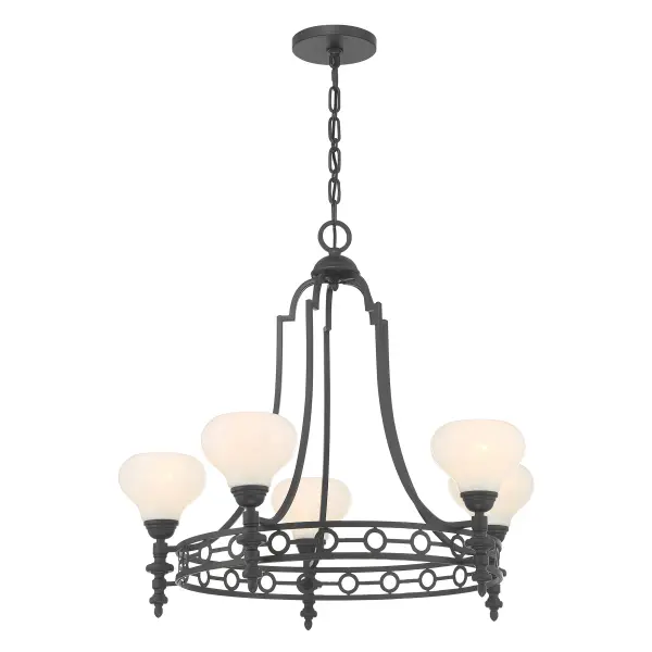 Allston 5-Light Chandelier in Matte Black - Image 5