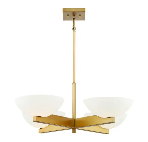 Fallon Four Light Chandelier in Warm Brass - Image 5