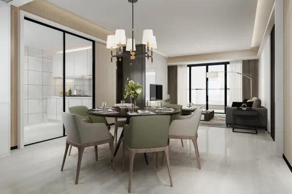 Brody 5-Light Chandelier in Matte Black with Warm Brass - Image 6