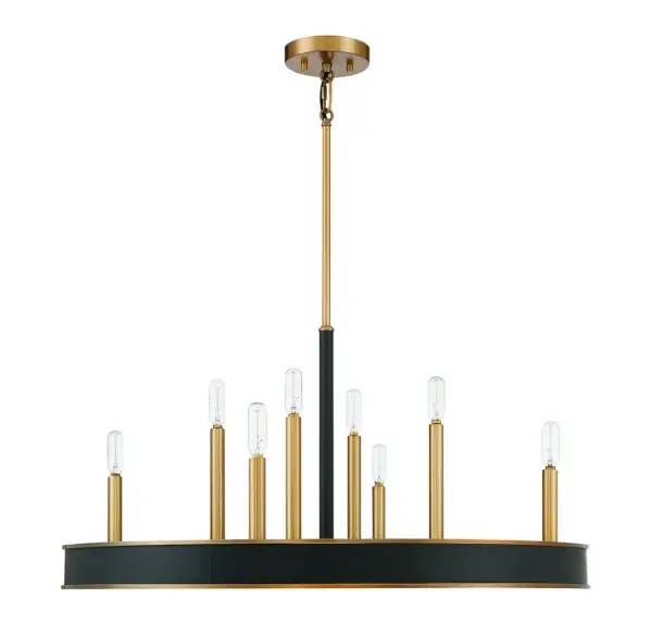 Chaucer 8-Light Chandelier in Warm Brass - alternate view