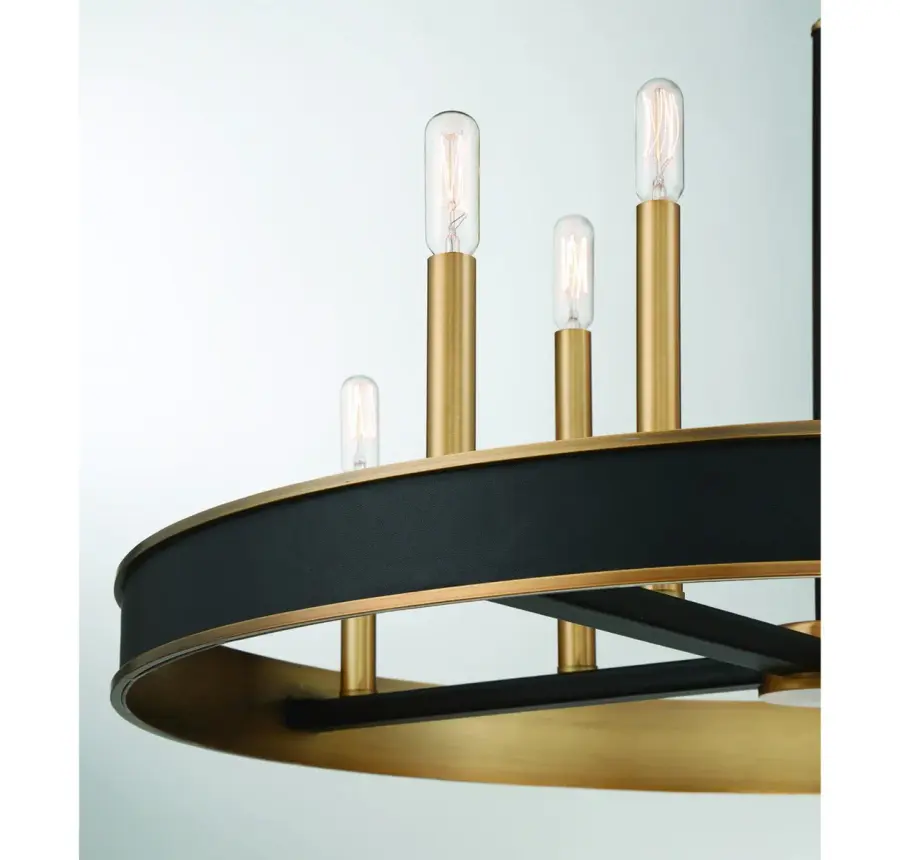Chaucer 8-Light Chandelier in Warm Brass - Image 6
