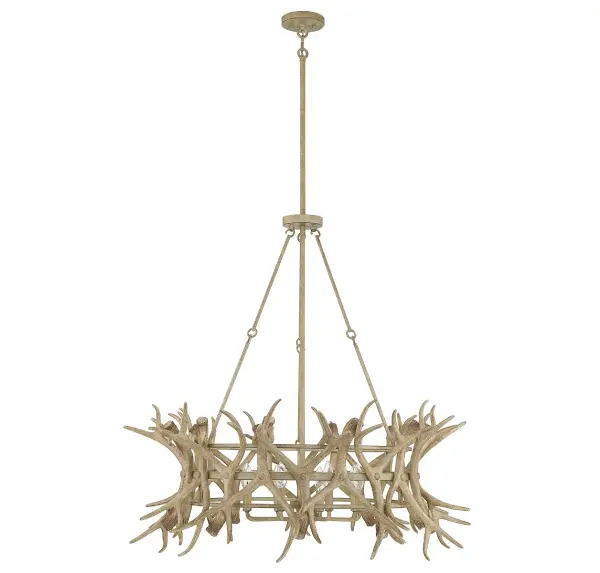 Daniels 8-Light Chandelier in Natural Antler - alternate view