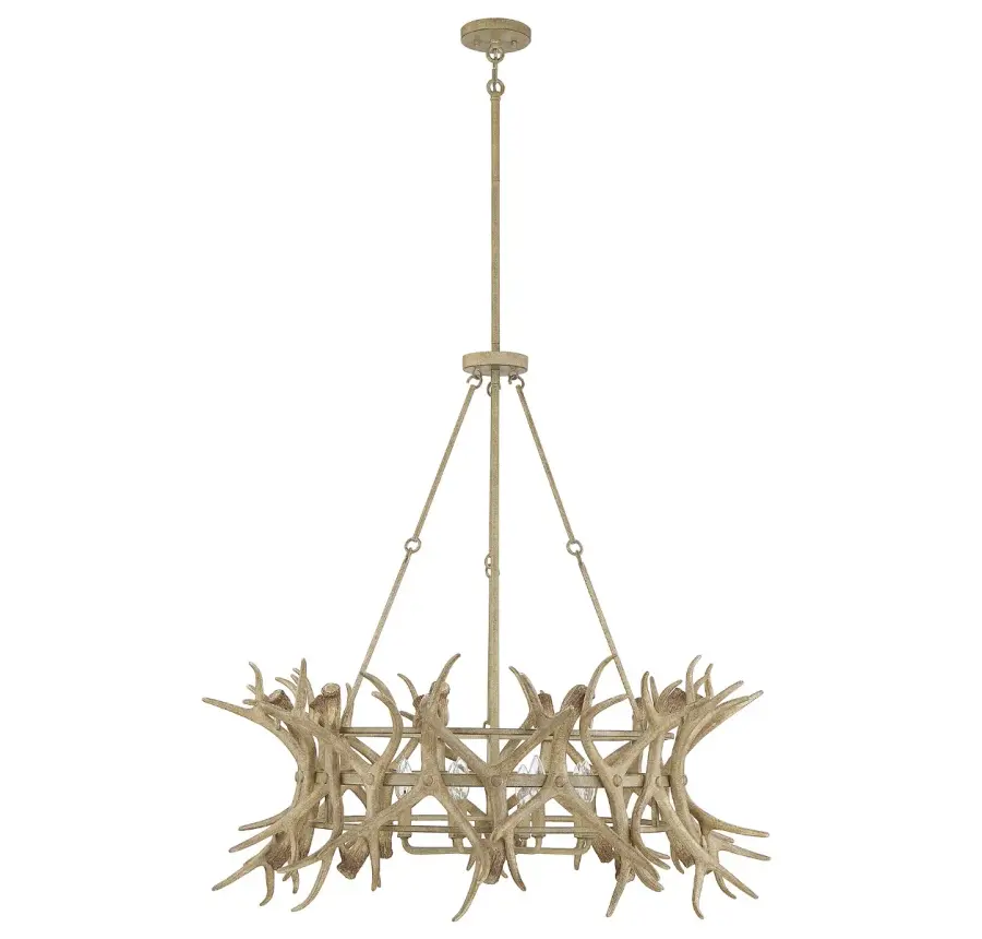 Daniels 8-Light Chandelier in Natural Antler - Image 2